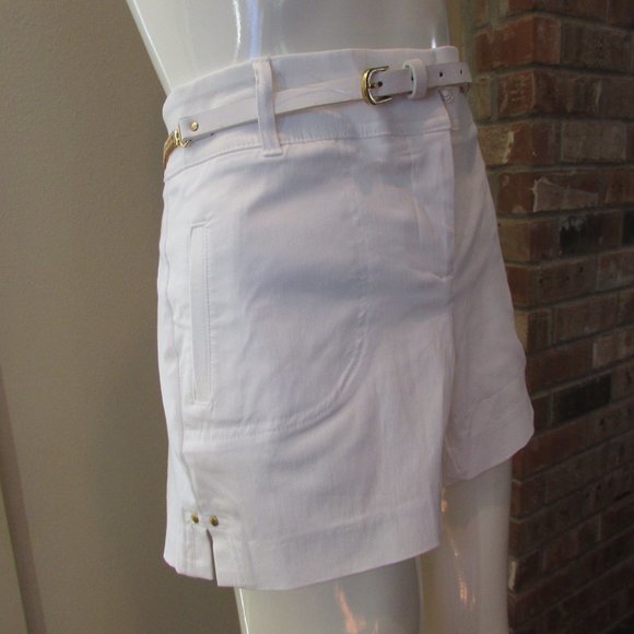 Thalia Sodi White Shorts with Belt - Picture 5 of 7